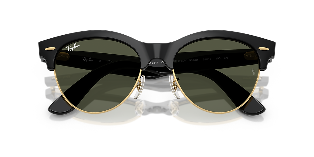 Ray-Ban RB2341 Clubmaster Way M (51 - 19) with Green lenses  display picture 3