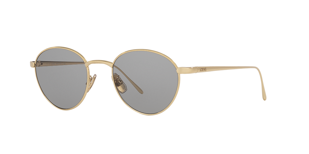 サングラス LOEWE Woman Sunglasses Gold LW40152U 32A Loewe Lw40152U XXS (49 - 20) with Grey lenses and Gold frame