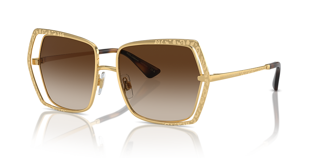 Dolce&Gabbana DG2306 L (55 - 16) with Brown lenses and Gold
