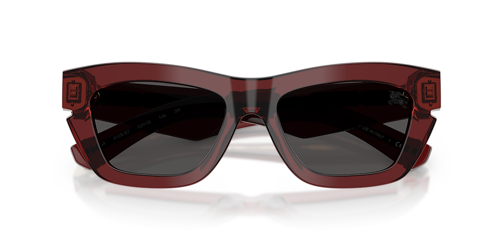 BURBERRY BE4454 Bordeaux - Women Luxury Sunglasses, Dark Grey Lens