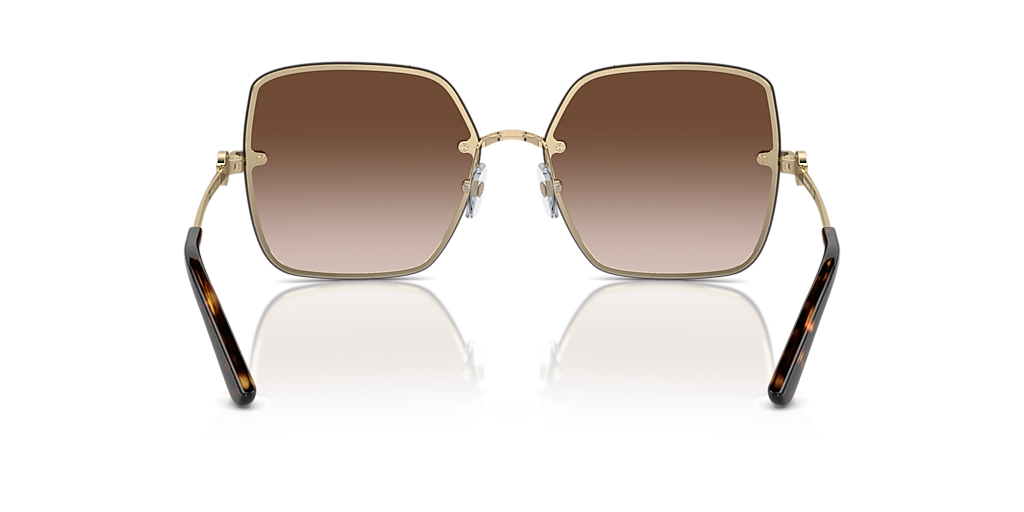 TORY BURCH TY6080 Shiny Light Gold - Women Sunglasses, Light Brown Gradient Dark Brow Lens