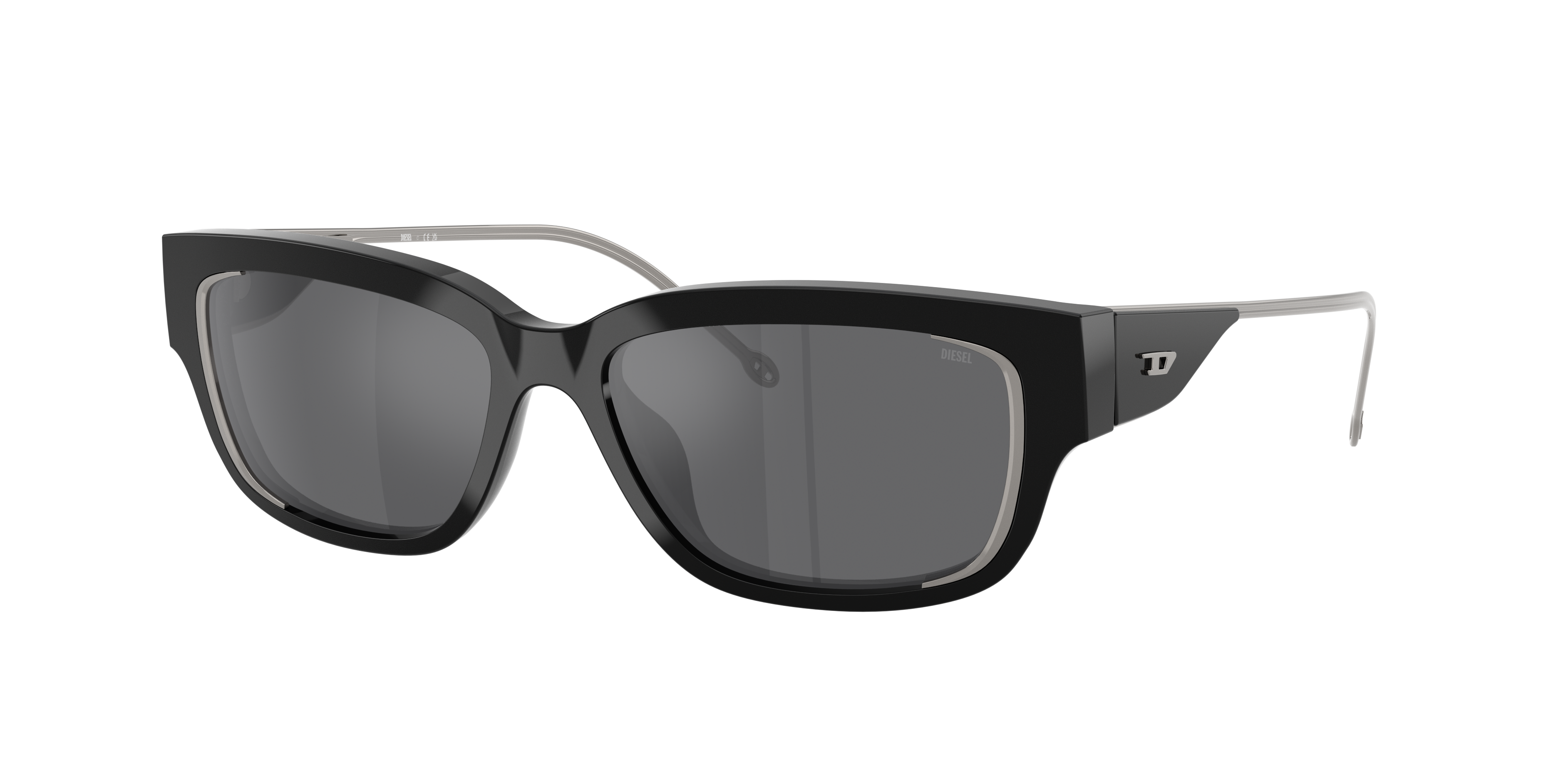 Diesel Unisex Sunglass Dl2002mu In Grey Silver Mirror