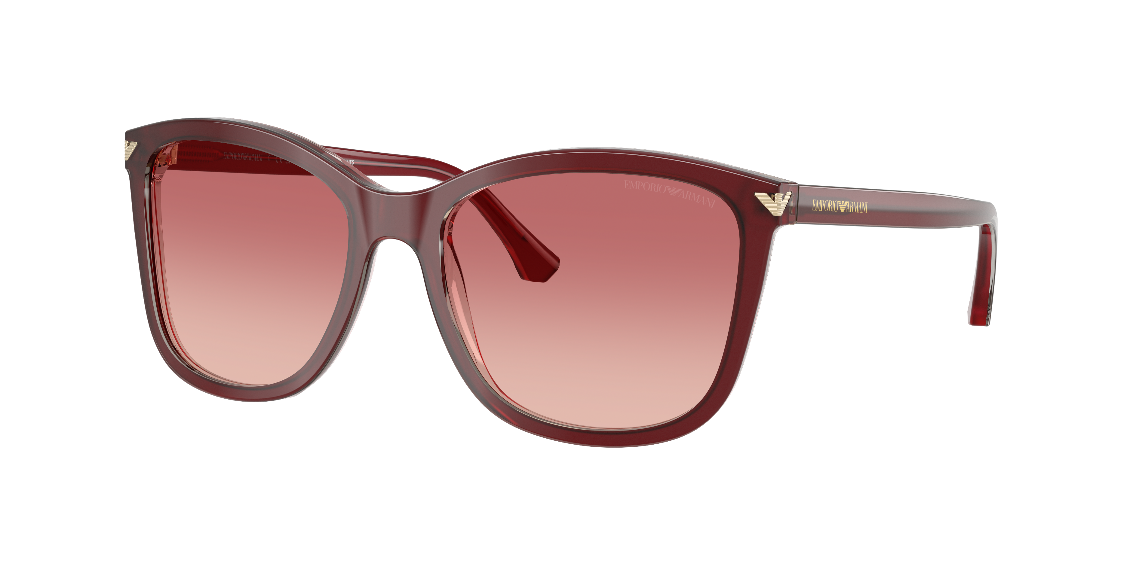 Emporio Armani Woman Sunglass EA4060 -  Frame color: Shiny Bordeaux, Lens color: Pink Gradient Red