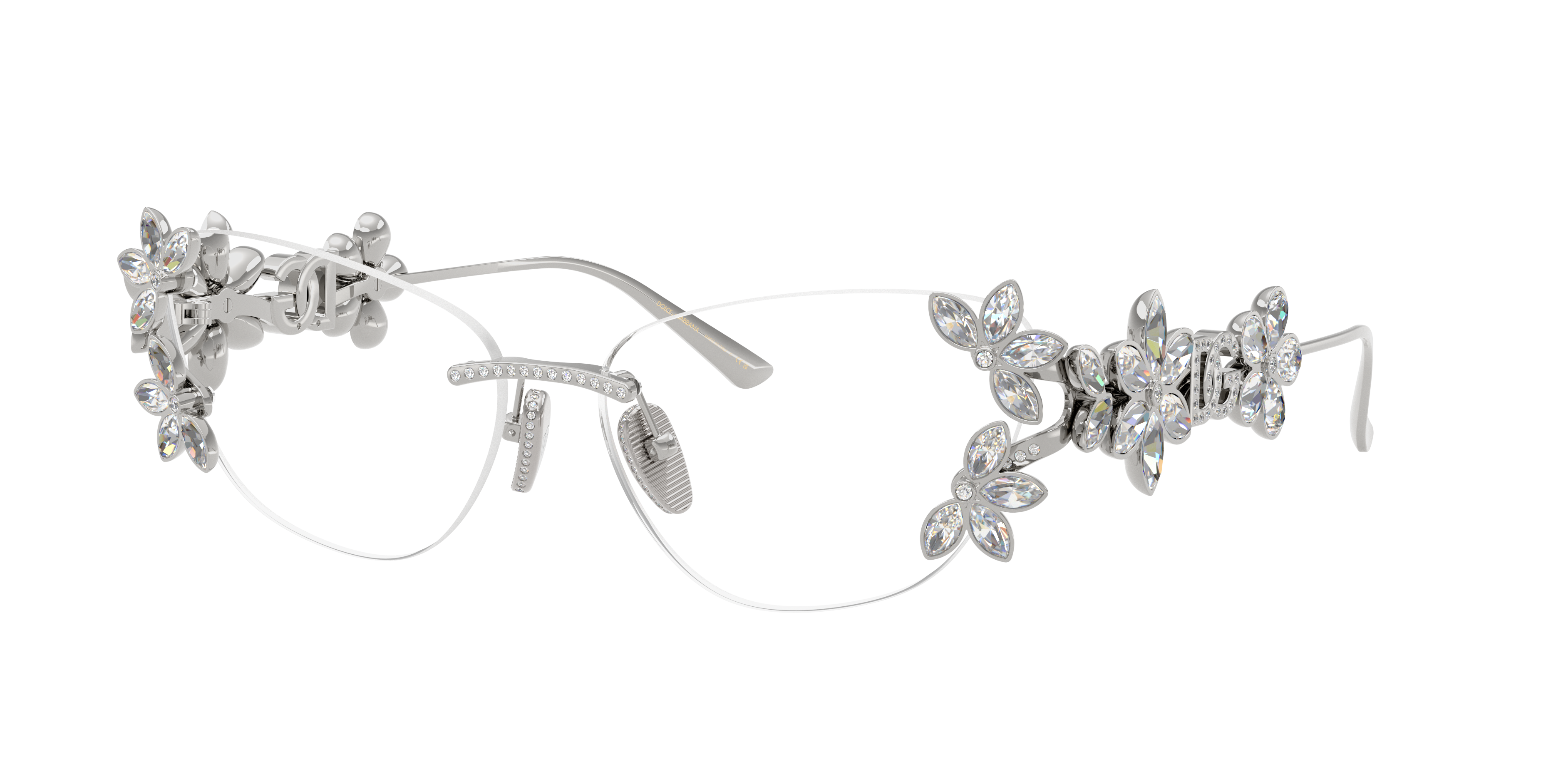 Dolce&Gabbana Woman Sunglass DG2334B -  Frame color: Silver, Lens color: Clear