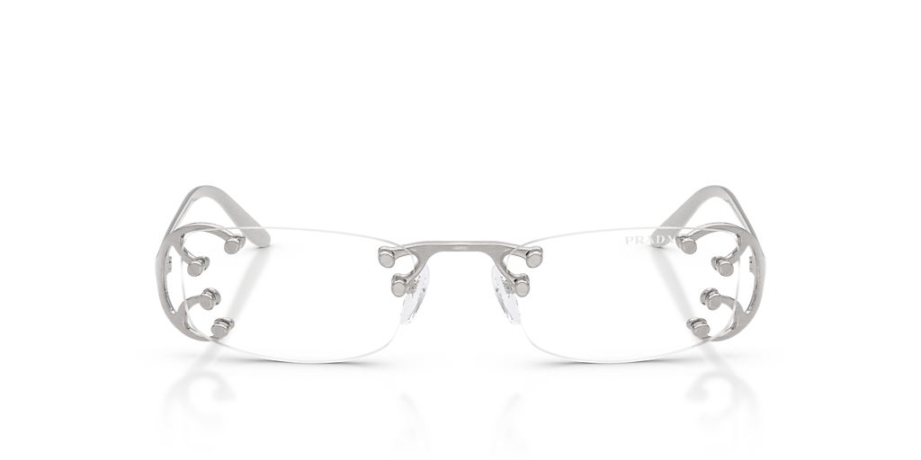 PRADA PR C57S Argento Nouveau - Women Luxury Sunglasses, Clear Blue-Violet Light Filter Lens