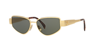 CELINE CL40293U Gold - Women Luxury Sunglasses, Green Lens