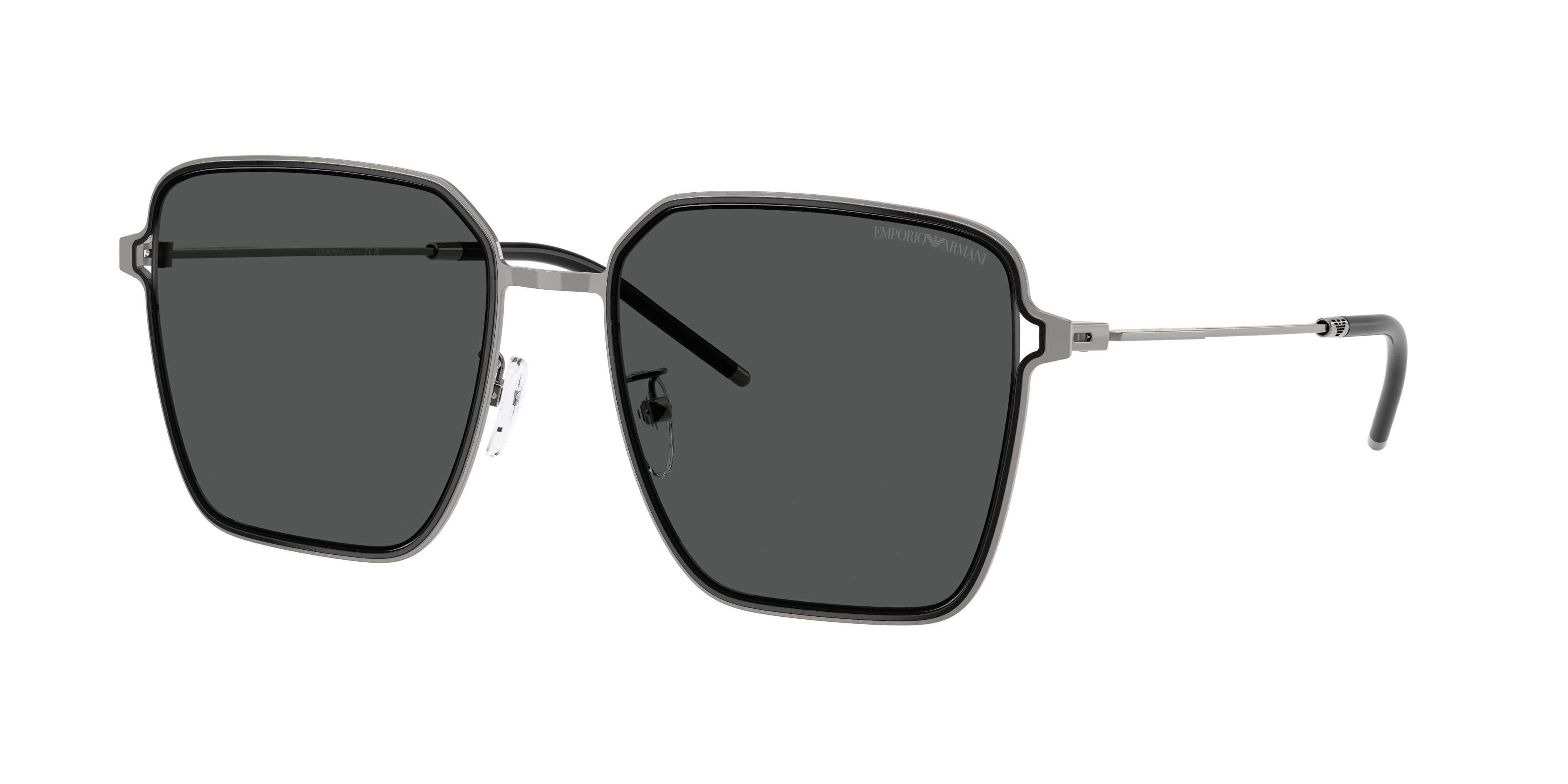 Emporio Armani Woman Sunglass EA2159D -  Frame color: Shiny Gunmetal/Black, Lens color: Dark Grey