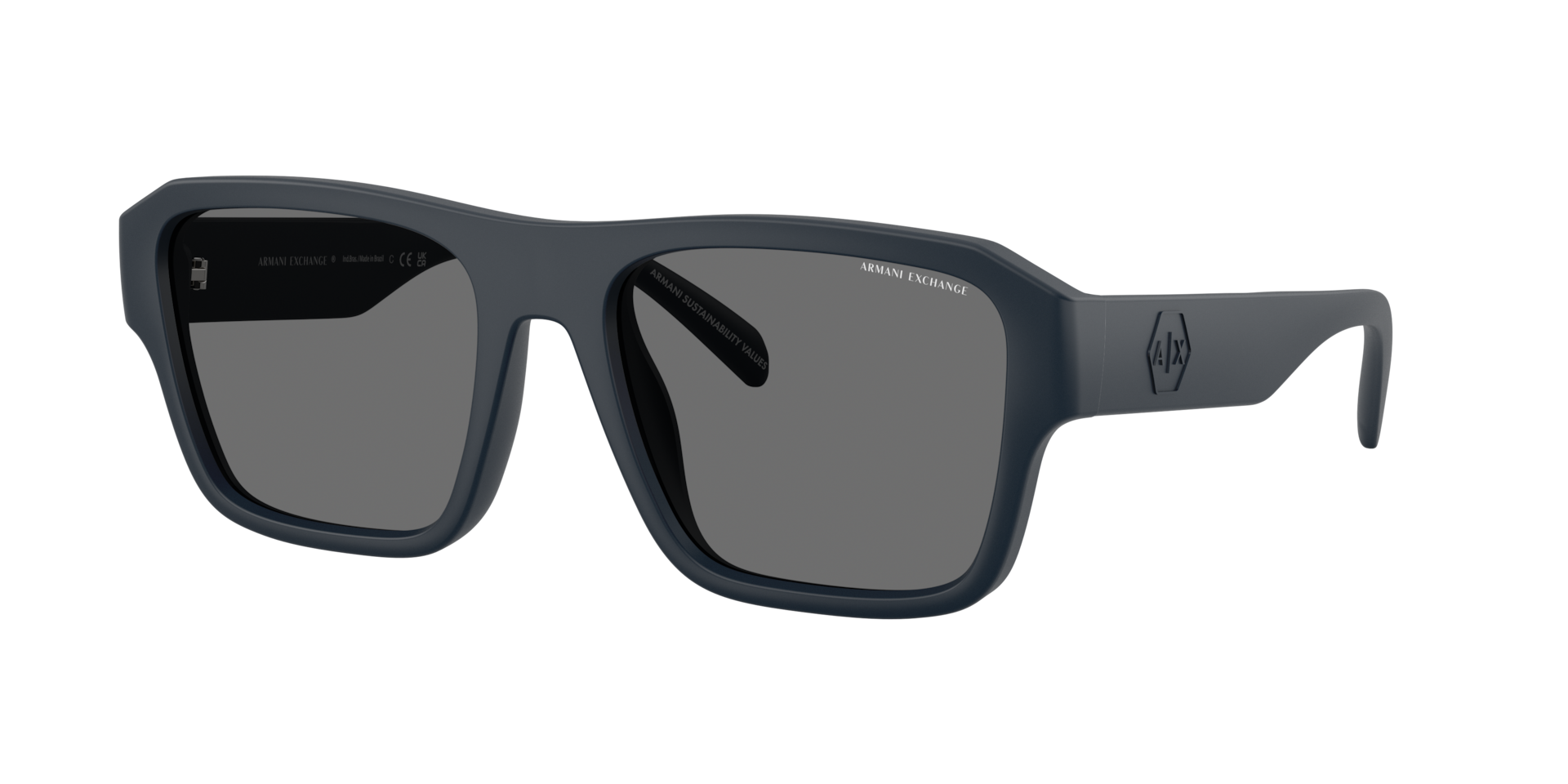 Armani Exchange Man Sunglass AX4154SU -  Frame color: Matte Opal Blue, Lens color: Grey