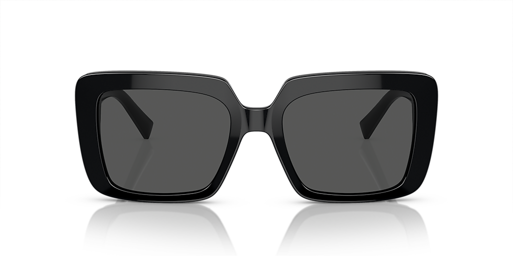 VERSACE VE4384B Black - Women Luxury Sunglasses, Dark Grey Lens
