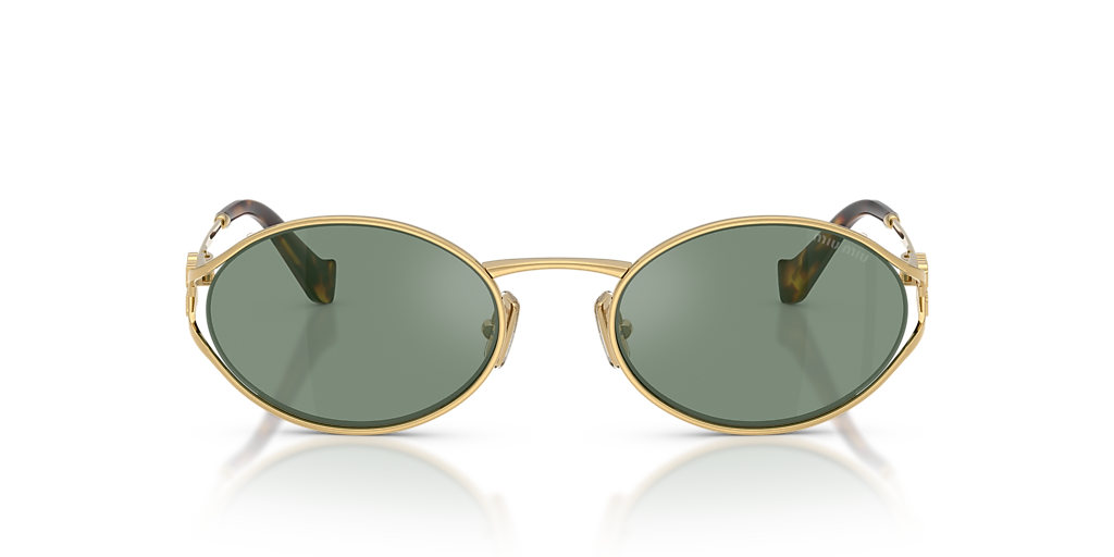 Miu Miu MU 52YS L (54 - 21) with Green lenses and Gold frame  display picture 3