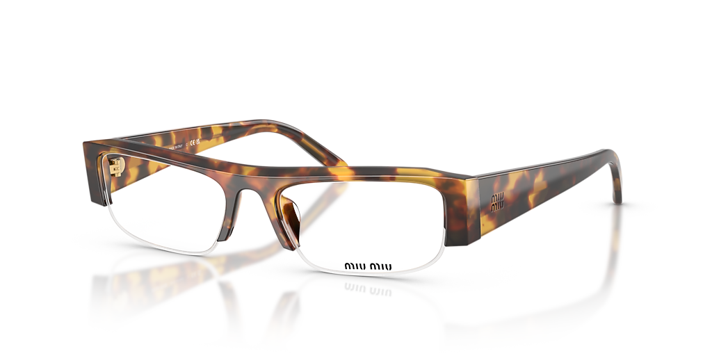 Miu Miu MU B07S XS (51 - 17) with Transparent lenses and Tortoise