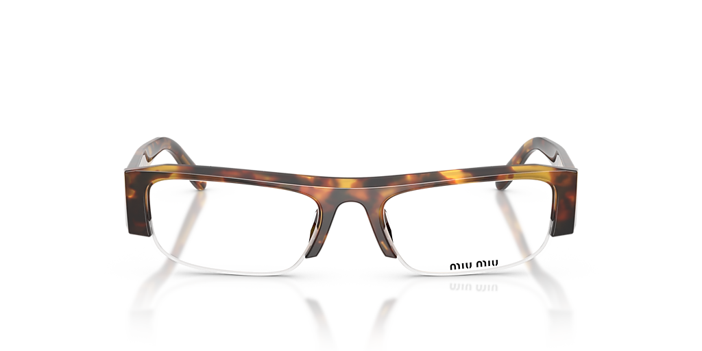 MIU MIU MU B07S Honey Havana - Women Luxury Sunglasses, Clear Blue-Violet Light Filter Lens