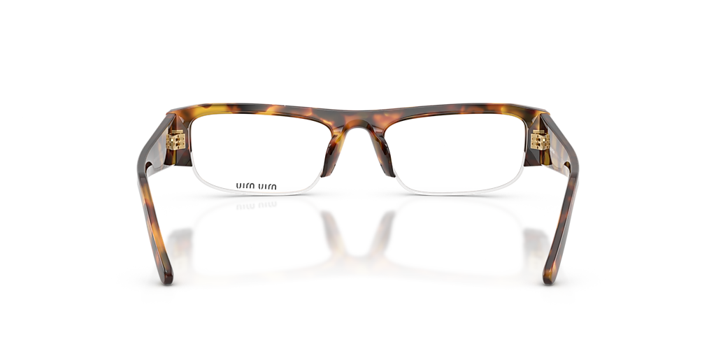 MIU MIU MU B07S Honey Havana - Women Luxury Sunglasses, Clear Blue-Violet Light Filter Lens