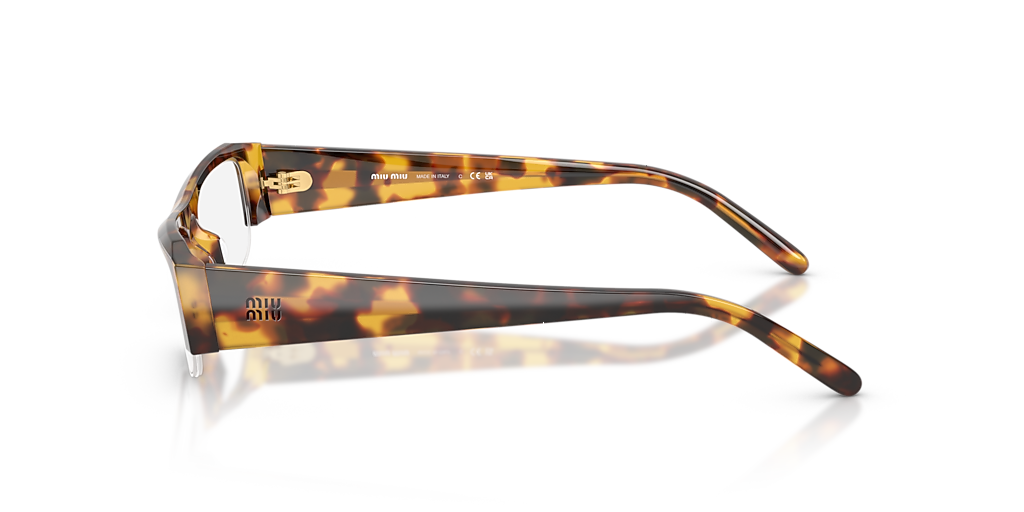 MIU MIU MU B07S Honey Havana - Women Luxury Sunglasses, Clear Blue-Violet Light Filter Lens