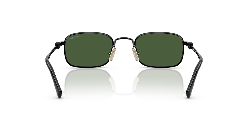 MIU MIU MU A53S Black - Women Luxury Sunglasses, Dark Green Lens