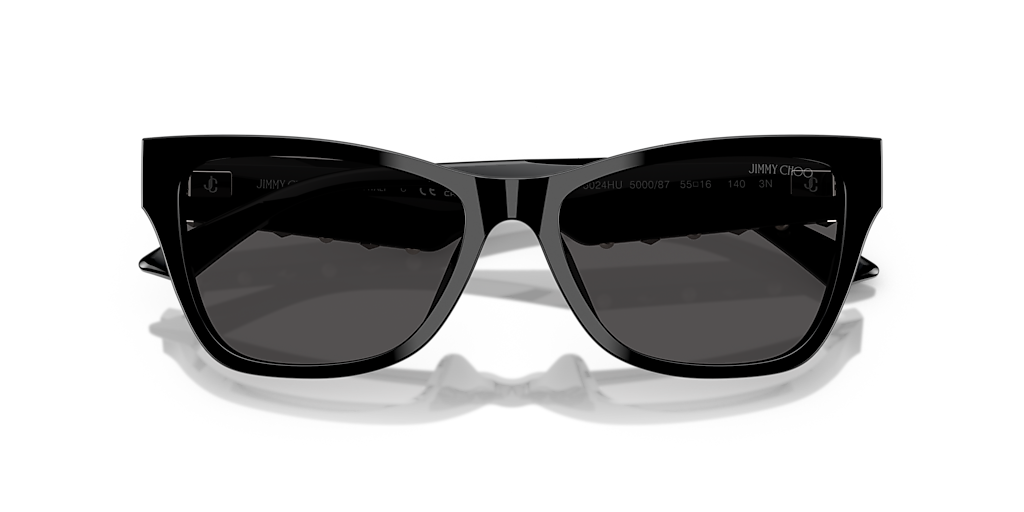 サングラス JIMMY CHOO Woman Sunglasses Black 0JC5024HU BLACK Jimmy Choo JC5024HU S (55 - 16) with Grey lenses and Black