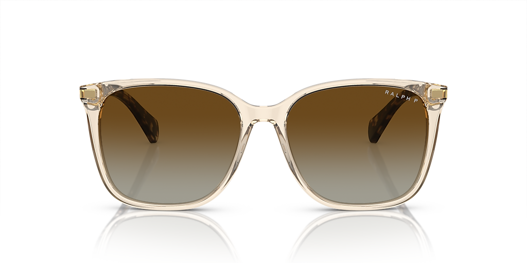 RALPH RA5293 VVCV Shiny Transparent Brown - Woman Sunglasses, Polar Gradient Brown Lens