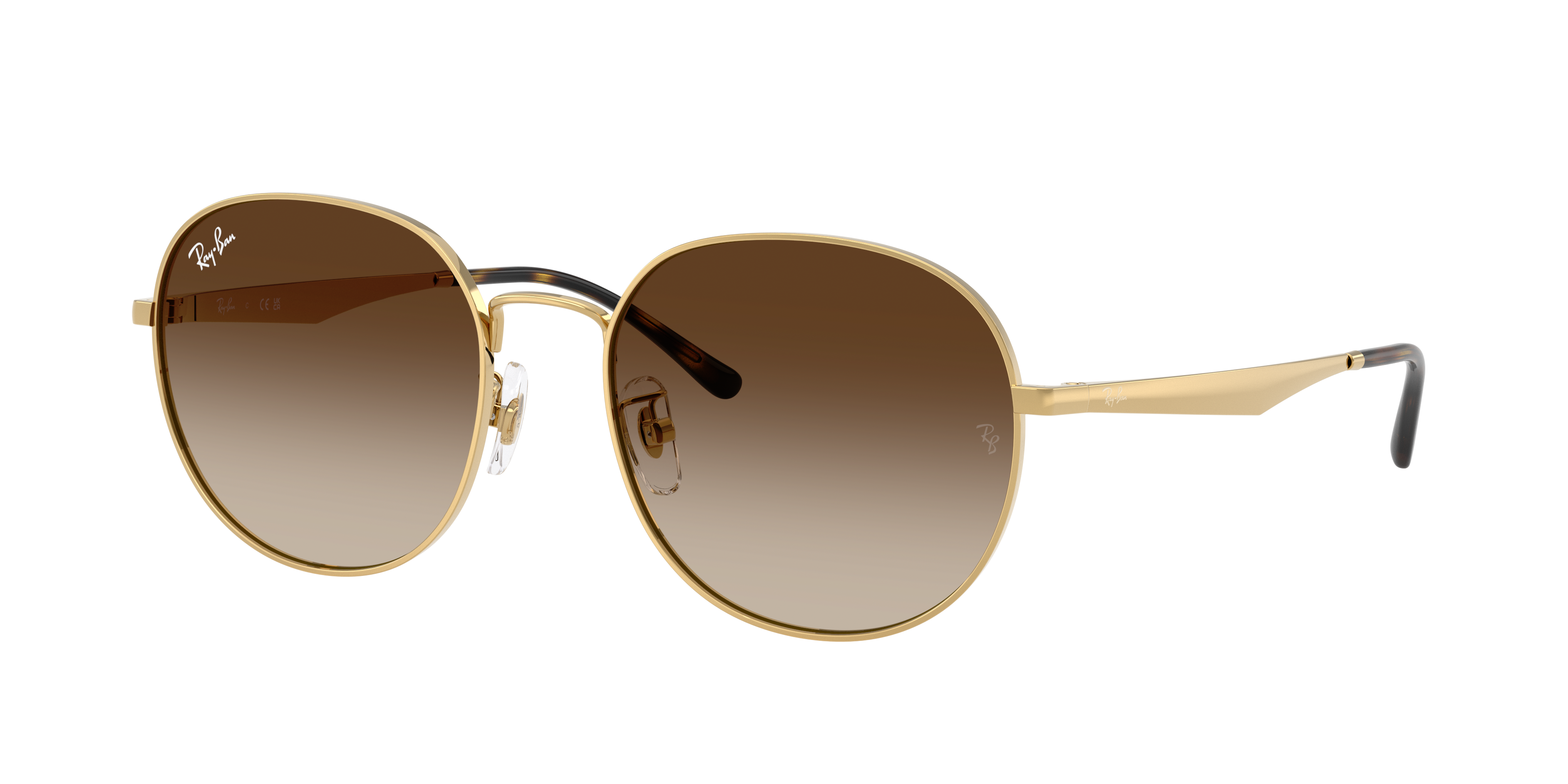 【極美品】 Ray-Ban RB3727D Ray-Ban RB3727D XL (57 - 19) with Brown lenses and Gold frame