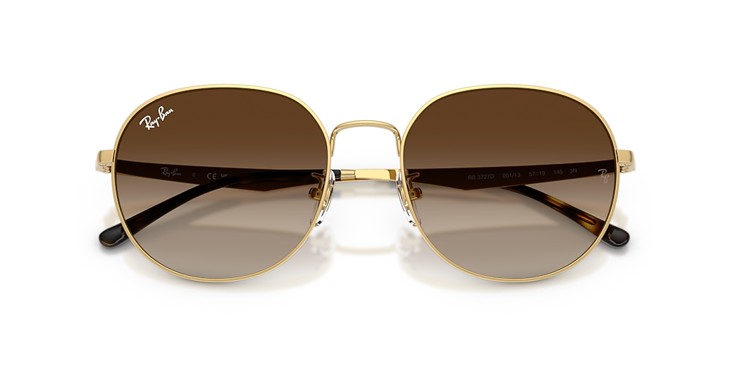 Ray-Ban RB3727D XL (57 - 19) with Brown lenses and Gold frame