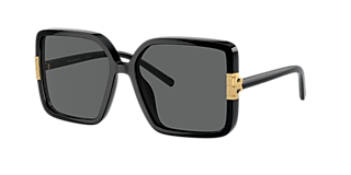 NIB Tory Burch Sunglasses TY9076U Black Frames Tory Burch TY9076U L (58 - 16) with Grey lenses and Black  main image 2