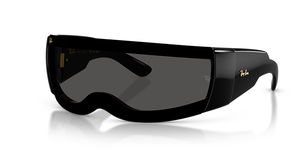 RAY-BAN RB4942 Ultra Wrap 002 Next Generation Collection Black - Unisex Sunglasses, Ultra Black Lens