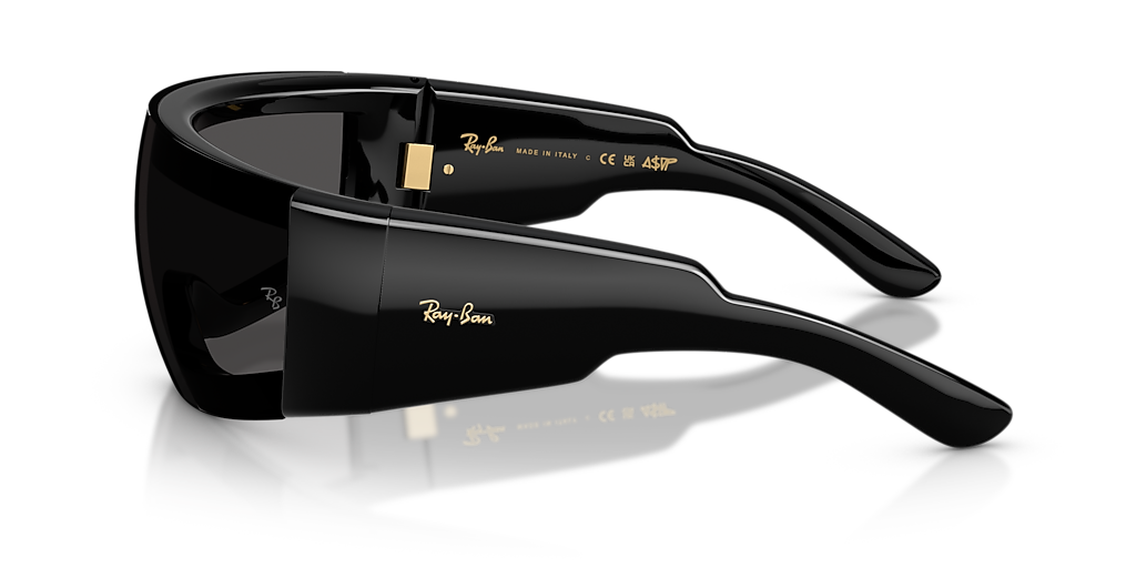 RAY-BAN RB4942 Ultra Wrap 002 Next Generation Collection Black - Unisex Sunglasses, Ultra Black Lens