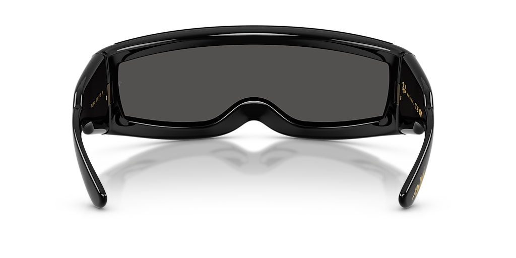 RAY-BAN RB4942 Ultra Wrap 002 Next Generation Collection Black - Unisex Sunglasses, Ultra Black Lens