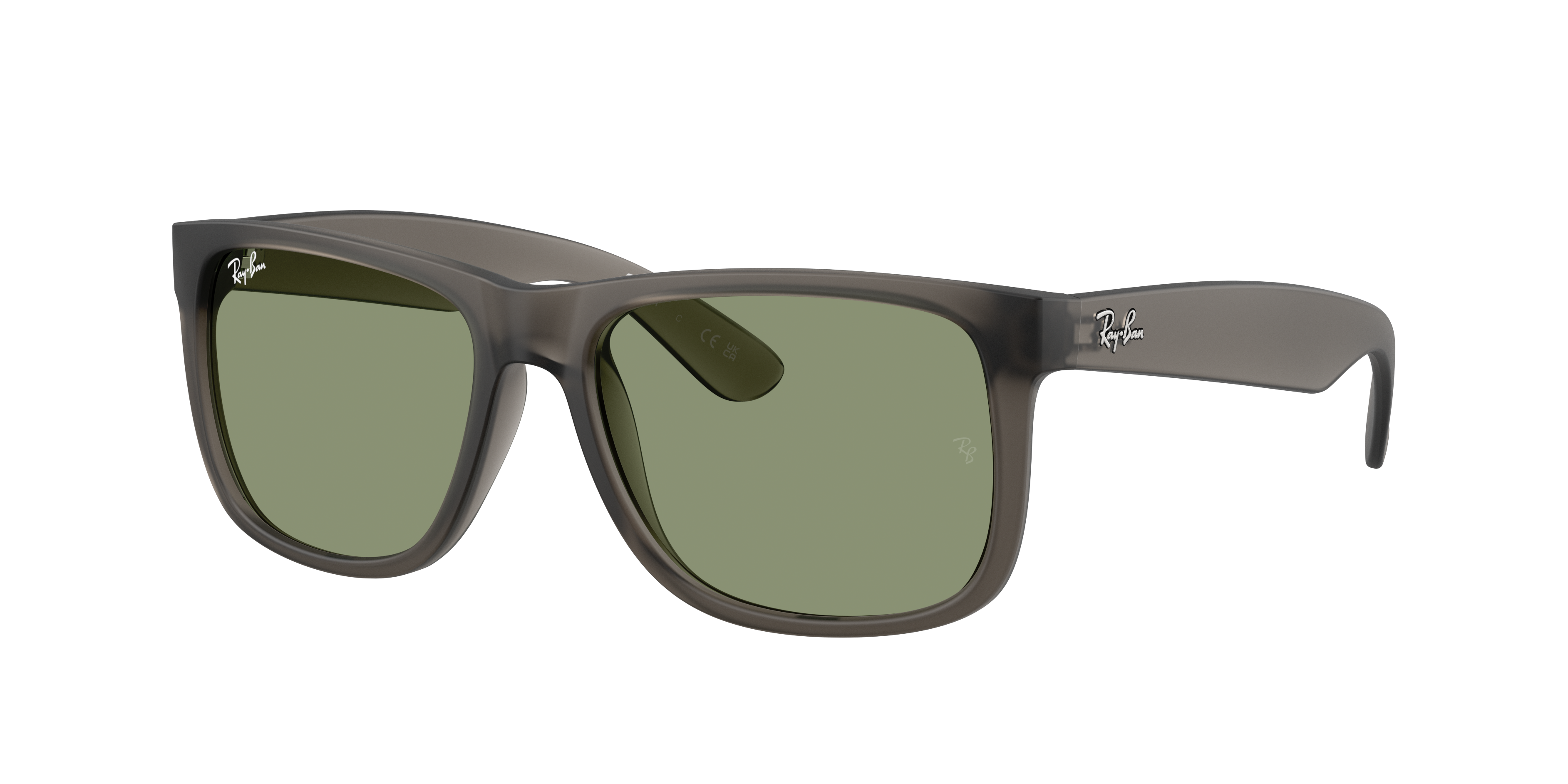 Ray-Ban Man Sunglass Justin Classic -  Frame color: Opal Grey, Lens color: Green
