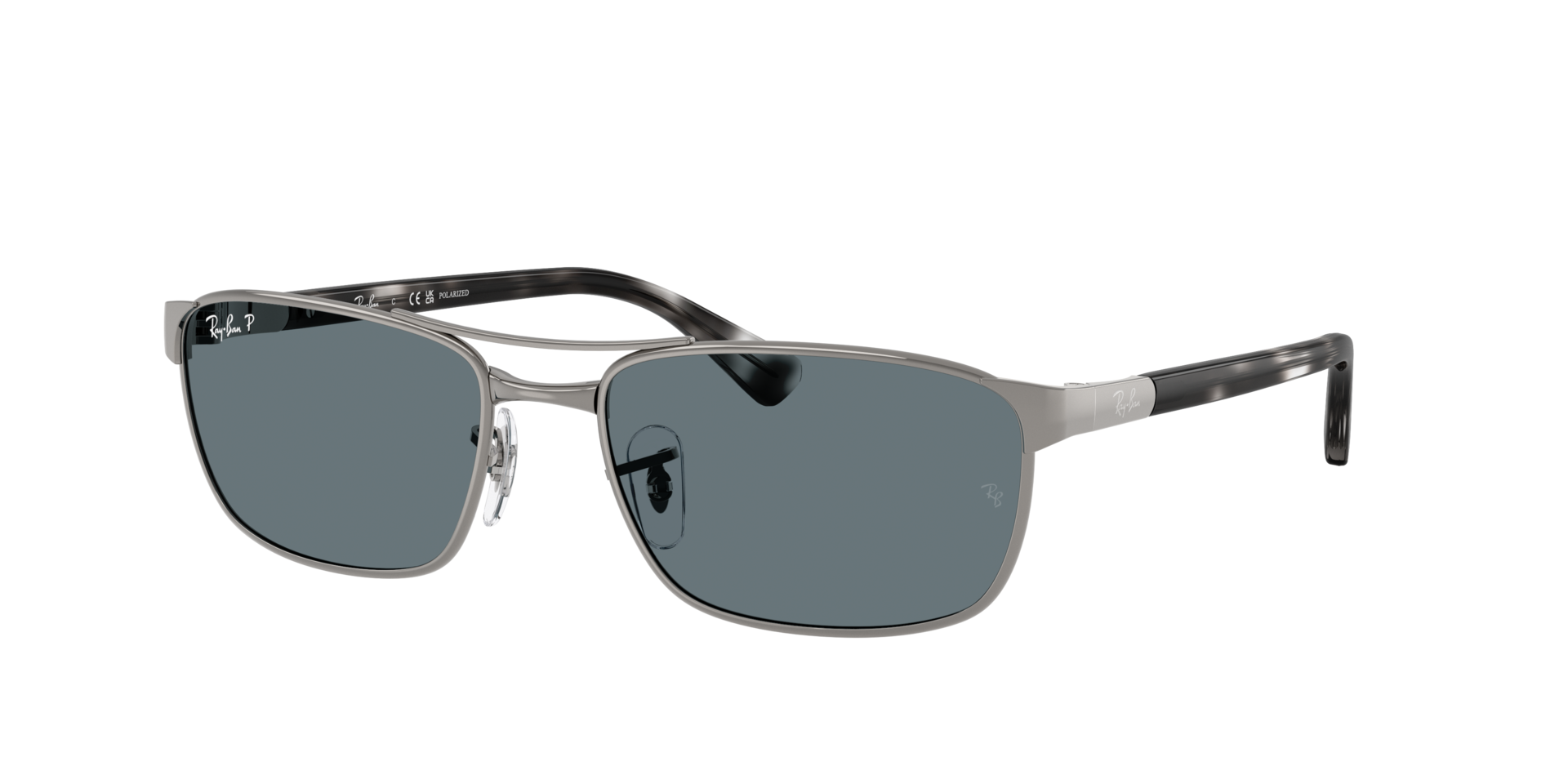 Ray-Ban Unisex Sunglass RB3778 -  Frame color: Gunmetal, Lens color: Dark Blue Polarized