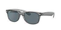Ray-Ban RB2132 New Wayfarer Classic M (55 - 18) with Blue lenses