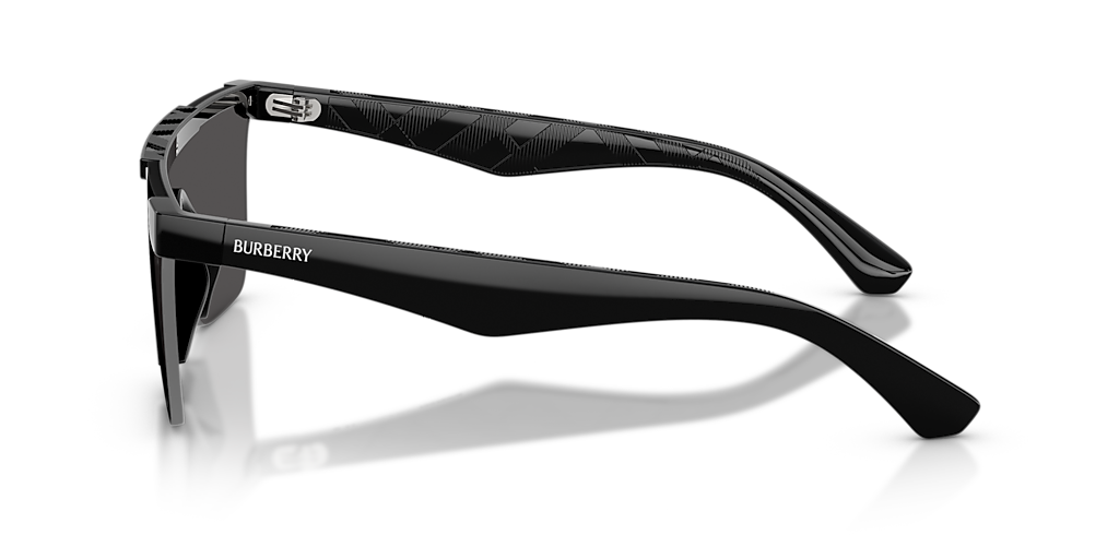 BURBERRY BE4480D Black - Unisex Luxury Sunglasses, Dark Grey Lens