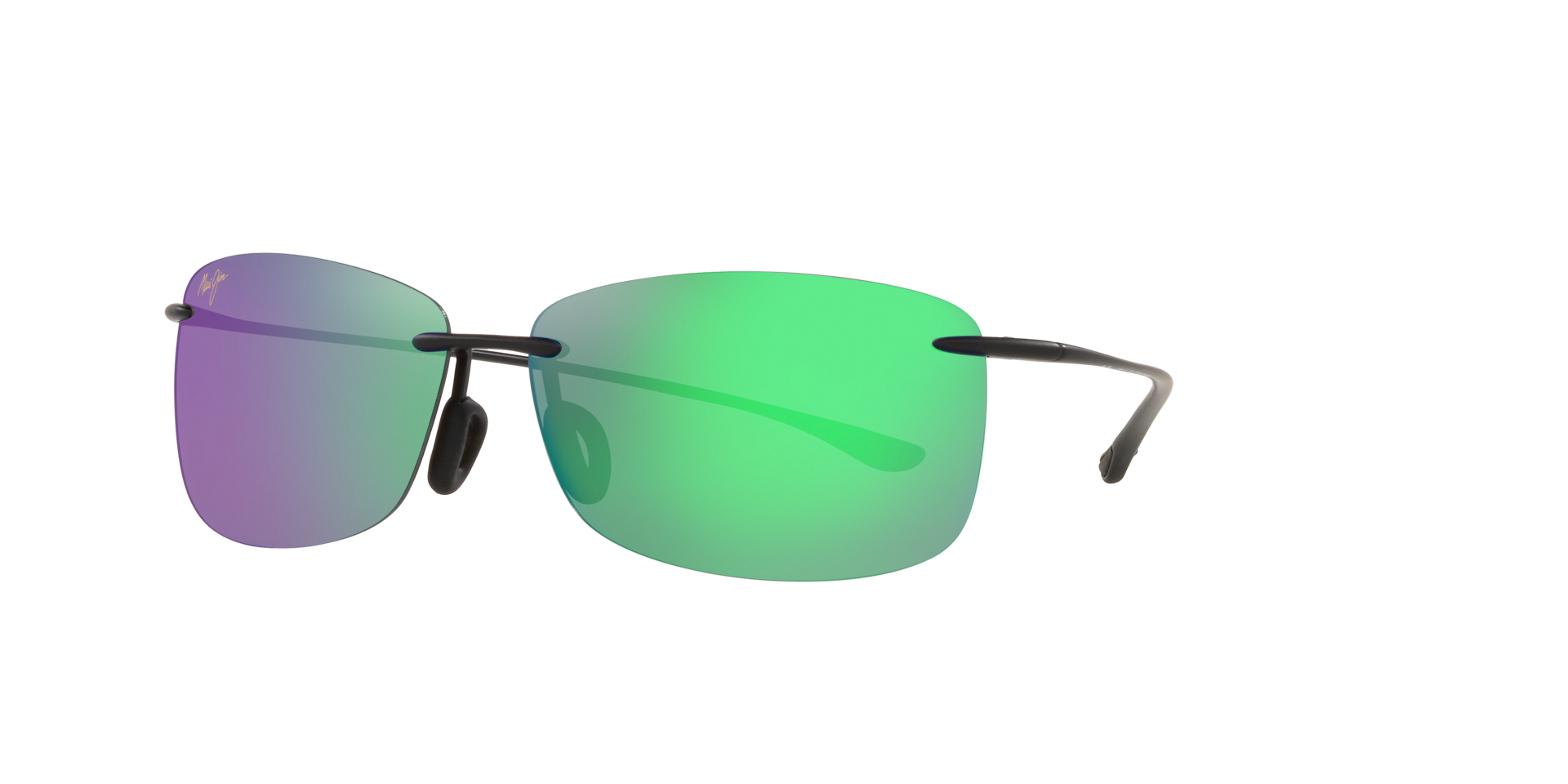 Maui Jim Unisex Sunglass Akau - Framekleur: Zwartmat, Lenskleur: MAUI GreenU+00AD Polarized