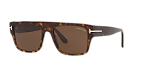 TOM FORD FT0907 Black Shiny - Men Luxury Sunglasses, Blue Lens