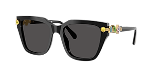 Swarovski SK7003 M (57 - 18) com Lentes Cinza e Armação Prata