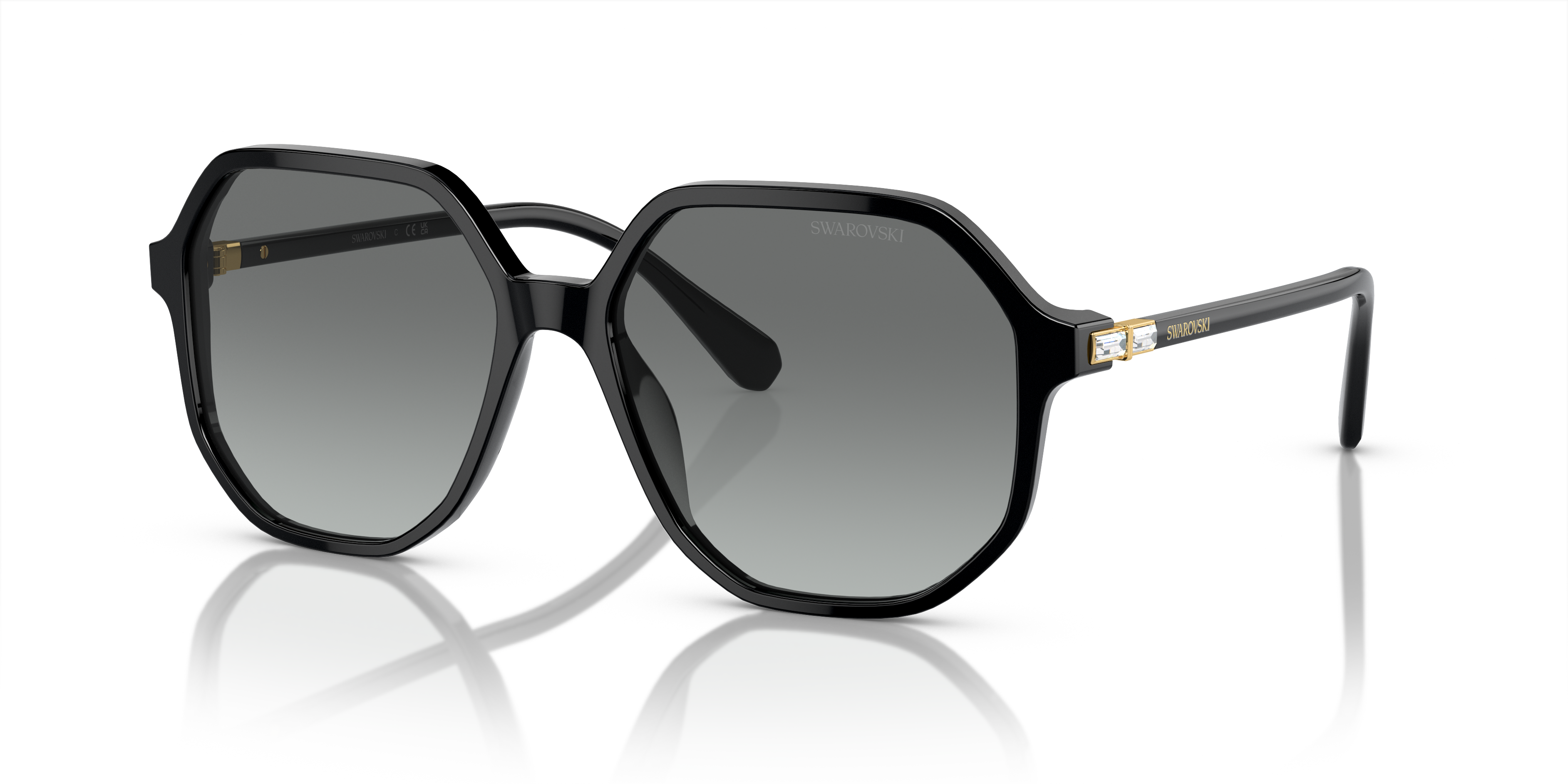 Swarovski SK6003 XL (57 - 16) with Grey lenses and Black frame