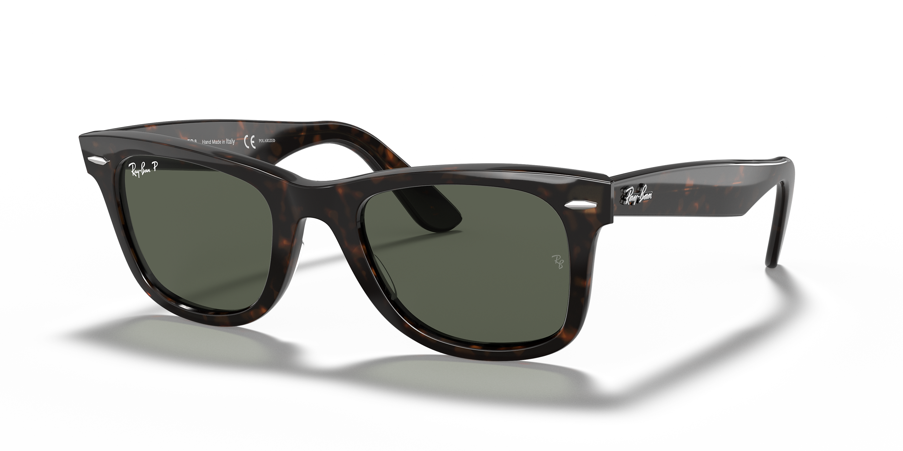 RAY-BAN RB2140 Original Wayfarer Classic Black - Sunglasses, Green Lens