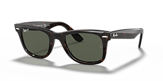 RAY-BAN RB2140 Original Wayfarer Classic Black - Sunglasses, Green Lens