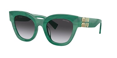 Miu Miu MU 01YS 51 Grey Gradient & Black Sunglasses | Sunglass Hut 