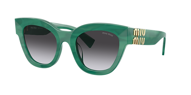 Miu Miu MU 01YS 51 Grey Gradient & Black Sunglasses | Sunglass Hut 