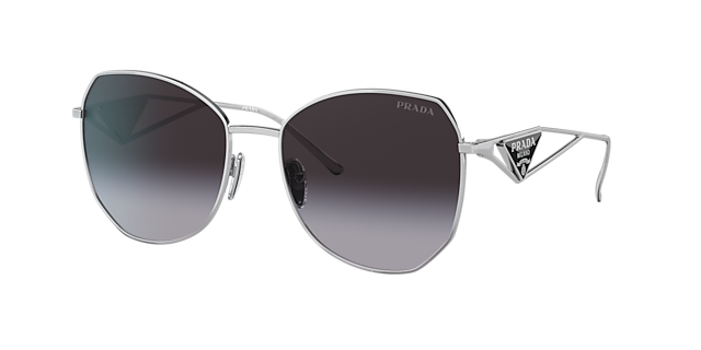 Prada PR 57YS 57 Hellbraun Verlauf Hellgrau & Hellgold Sunglasses 