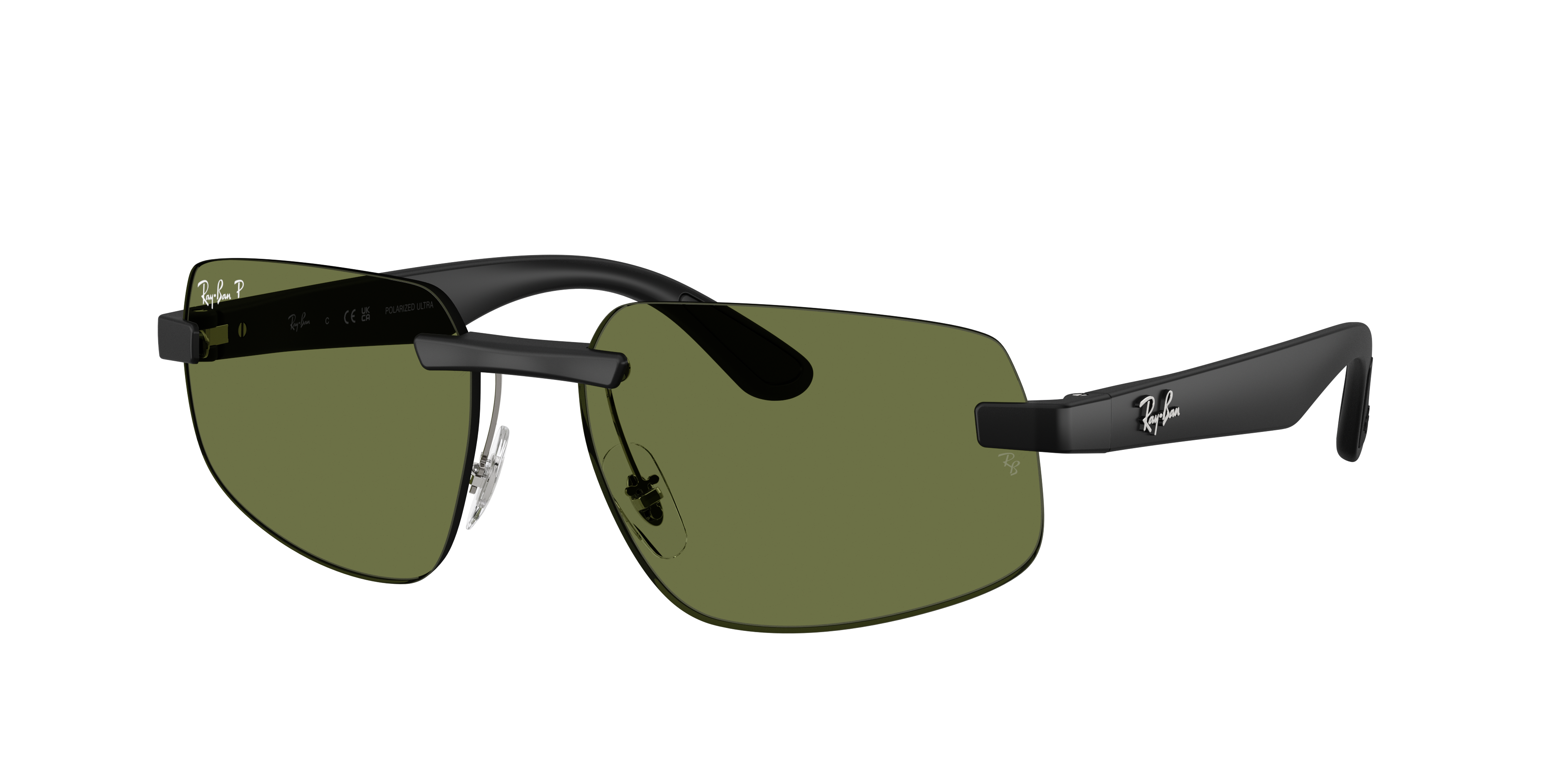 Ray-Ban Unisex Sunglass RB4475 Polarized Lenses -  Frame color: Sand Black, Lens color: Polarized Green