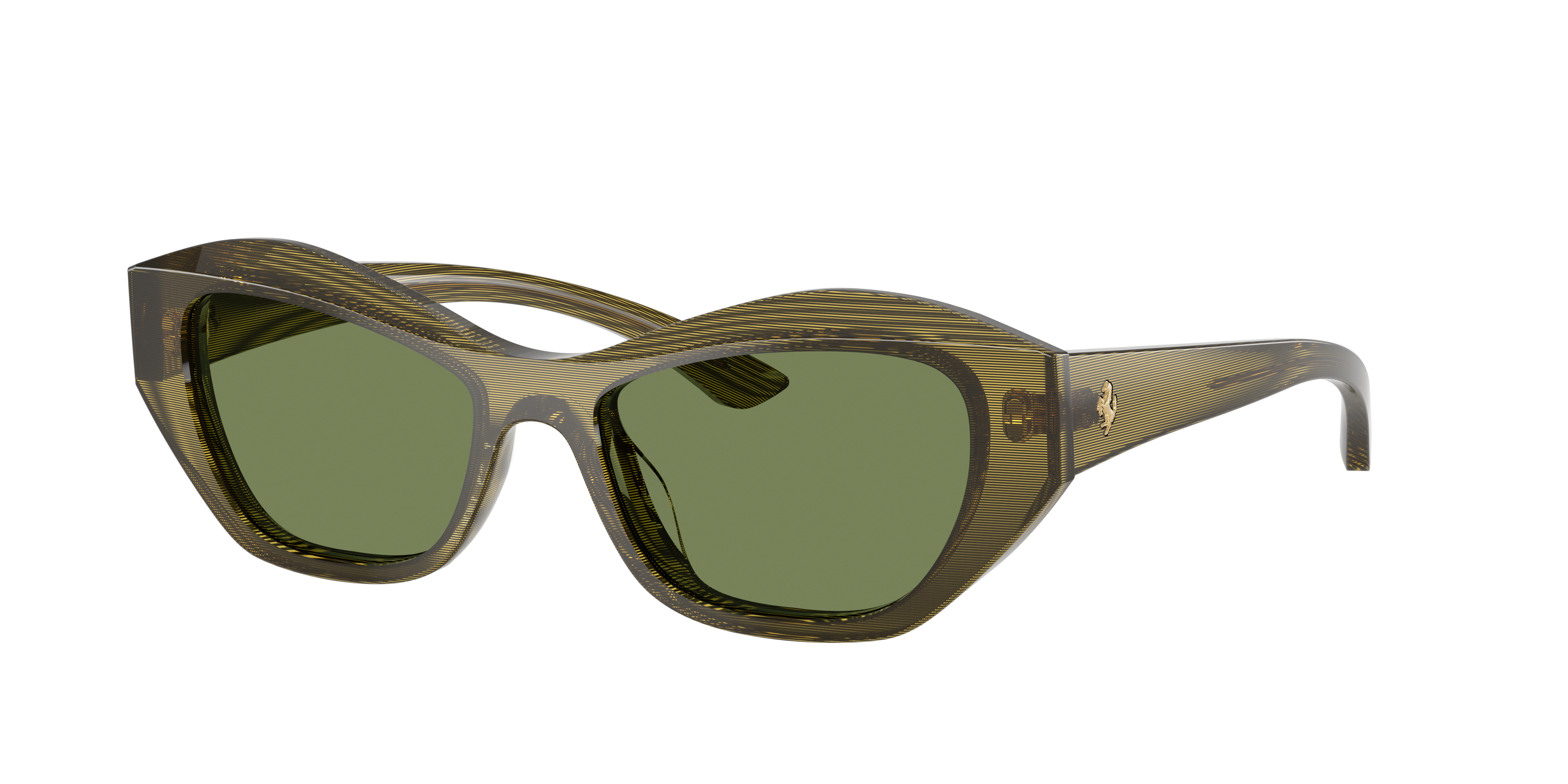 Ferrari Woman Sunglass FH2022U -  Frame color: Striped Green, Lens color: Green/Red