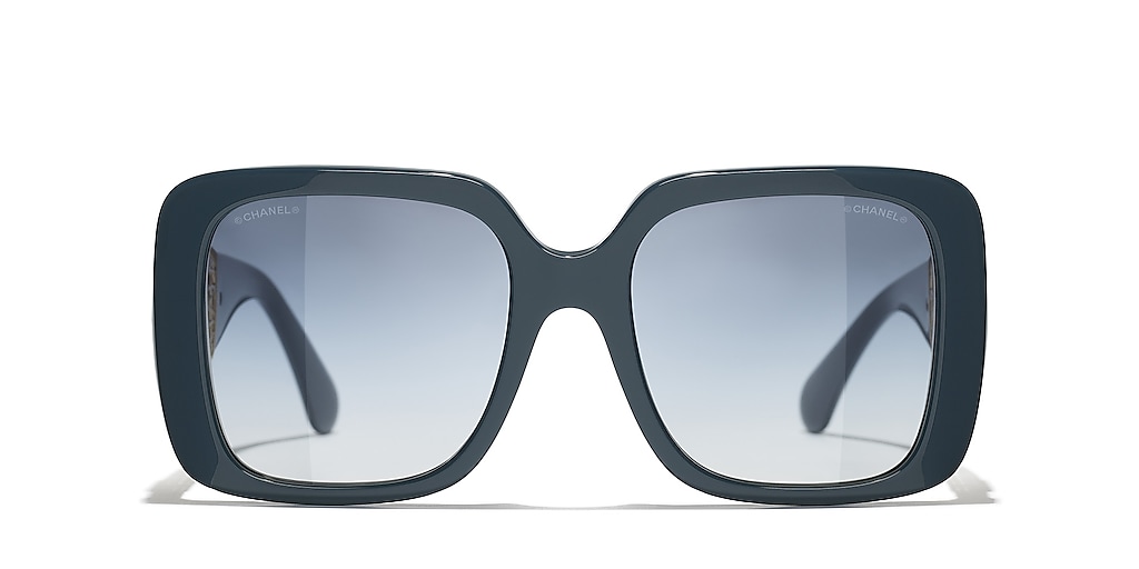 Chanel Square Sunglasses CH5532 L (54 - 19) with Blue lenses