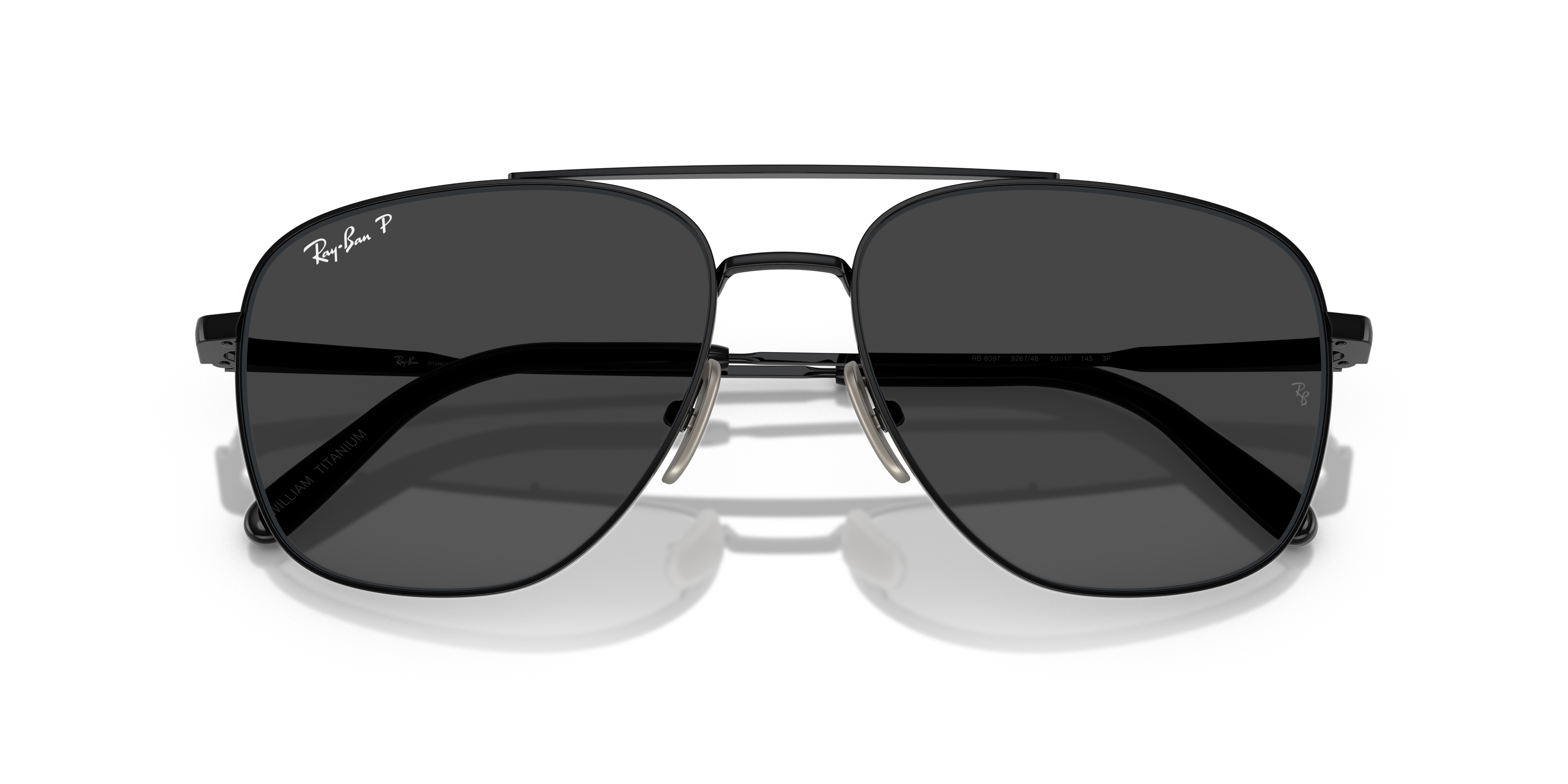 Ray-Ban RB8097 William Titanium XL (59 - 17) with Black