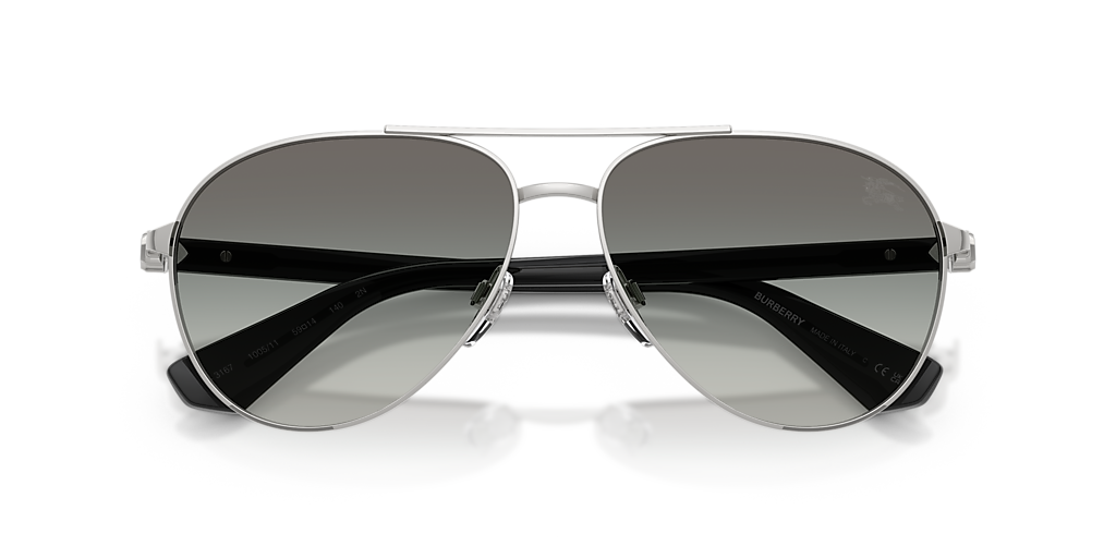 Burberry BE3167 XL (59 - 14) with Grey lenses and Silver  display picture 1