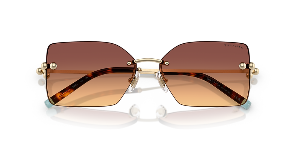 Tiffany & Co. TF3088 L (59 - 14) with Orange lenses and Gold  display picture 3