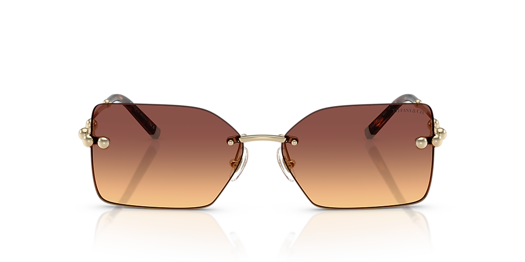 Tiffany & Co. TF3088 L (59 - 14) with Orange lenses and Gold  display picture 2