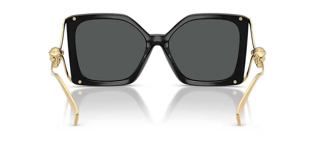 VERSACE VE4502U Black Strass Crystal - Women Luxury Sunglasses, Dark Grey Lens