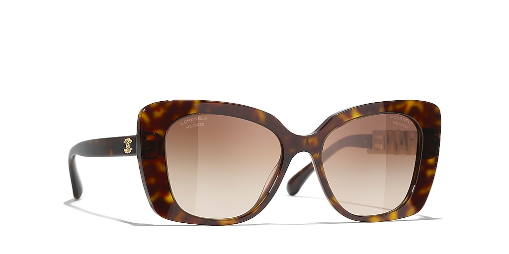 Chanel Square Sunglasses CH5422B S (53 17) with Brown lenses and