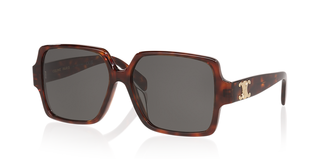 Celine Triomphe CL40316U L (60 - 15) with Grey lenses and Tortoise
